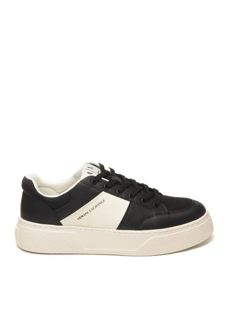 Black/white leather sneaker ARMANI EXCHANGE | XM002627AF22831-MC024